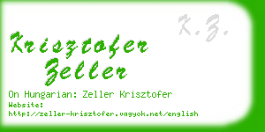 krisztofer zeller business card